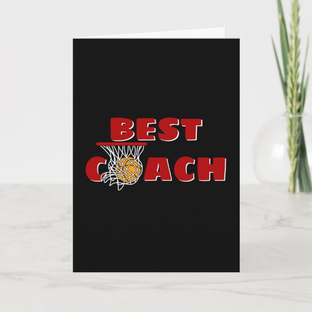 Cartão Obrigado pelo treinador de basquetebol (Frente)