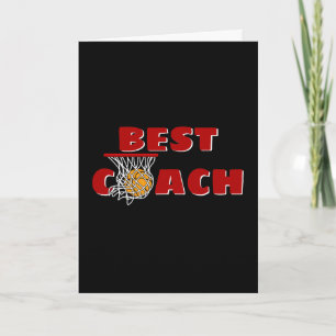 Cartão Obrigado pelo treinador de basquetebol