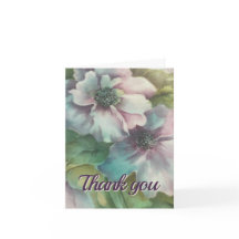 Cartão "Obrigado" Pintado À Mão — Dobrado.