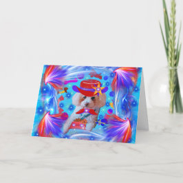 Cartão Obrigado Poodle Greeting Card