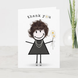 Cartão Obrigado Por Enfiar A Garota Da Figura Com A Daisi