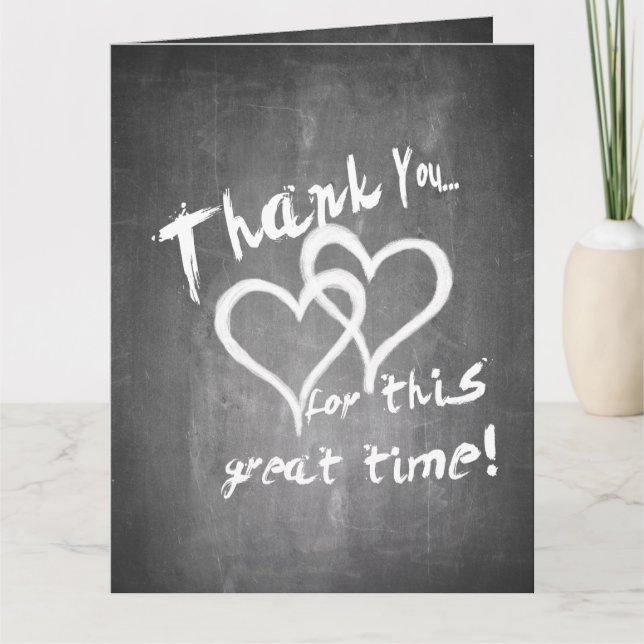 Cartão Obrigado por este ótimo momento numa lousa (Frente)