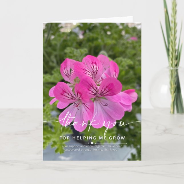 Cartão Obrigado por me ajudar a crescer (Frente)