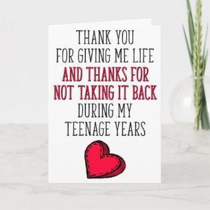 Cartão Obrigado Por Me Dar Vida, Dia de as mães