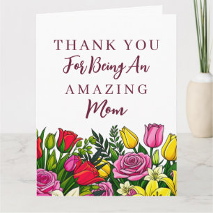 Cartão Obrigado por Ser uma Mãe Incrível