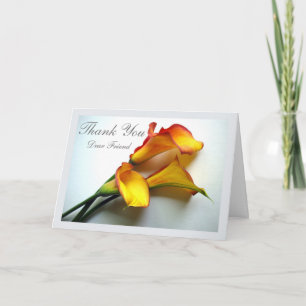Cartão Obrigado por uma querida amiga Calla Lily