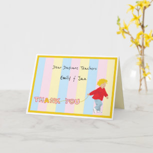 Cartão Obrigado Professora De Cuidados De Dia