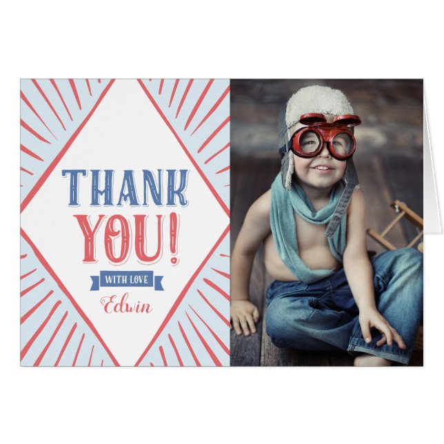 Cartão Obrigado que da foto dos miúdos do carnaval você (Frente horizontal)