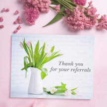 Obrigado Referência Chic Tulipas Flores Negócios