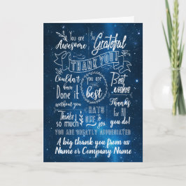 Cartão Obrigado Retirando O Espaço Azul