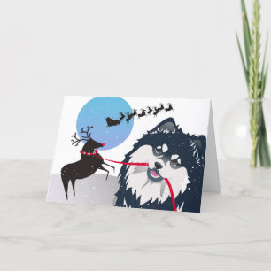Cartão OBRIGADO SANTA -Finnish Lapphund PERSONALIZE Cartã