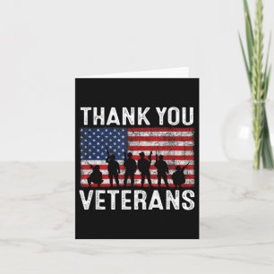 Cartão Obrigado Veteranos Memorial Patriótico Militar Vet
