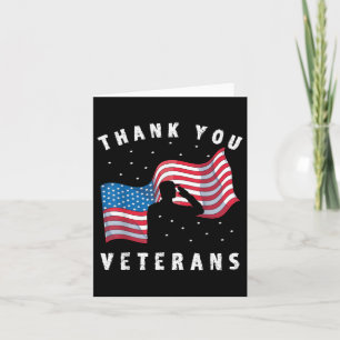 Cartão Obrigado Veteranos Soldados Bandeiras Americanas M