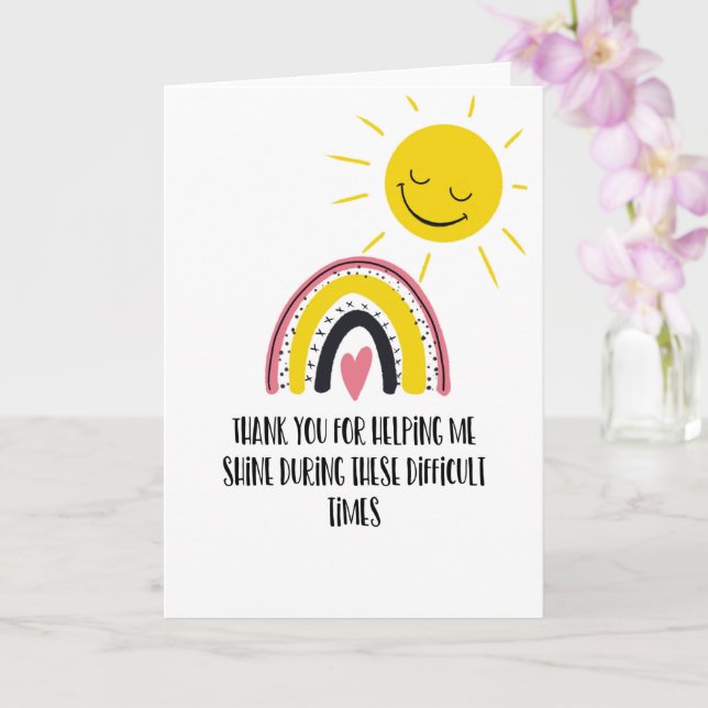 Cartão obrigado você me ajudar a brilhar cancer doença (Orquídea)