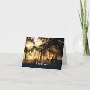 Cartão Obrigado Western Cowboys Scripting Card