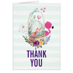 Cartão Obrigados chás de fraldas Ninhando Ovo com Flaming