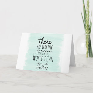 Cartão Obrigados de estar lá quando eu chorava feio