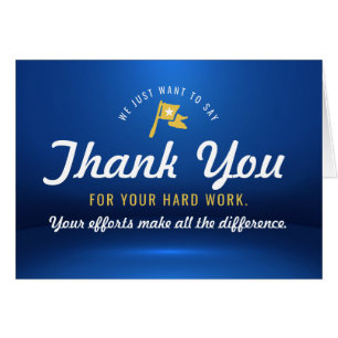 Cartão Obrigados de funcionários, um vencedor em negócios