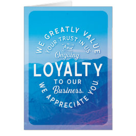 Cartão Obrigados de negócios do cliente para sua lealdade