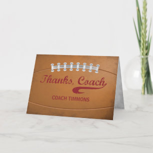 Cartão Obrigados de nomes personalizados treinam futebol