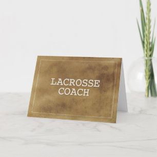 Cartão Obrigados de treinador Lacrosse Definição Simples