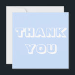 Cartão Obrigados, obrigado, branco azul claro<br><div class="desc">Obrigados, obrigado, cartão branco azul claro</div>