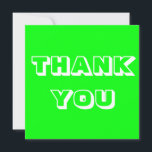 Cartão Obrigados, Obrigado, neon verde branco<br><div class="desc">Obrigados,  obrigado,  cartão branco verde neon</div>