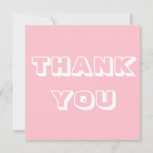 Cartão Obrigados, obrigado, pastilha elástica branca ros