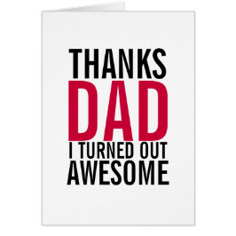 Cartão Obrigados Pai Que Eu Descobri Uma Placa De Dia de