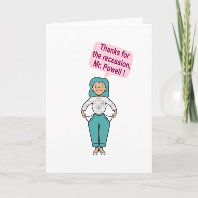 Cartão Obrigados para a recessão, Sr. Powell (Frente)