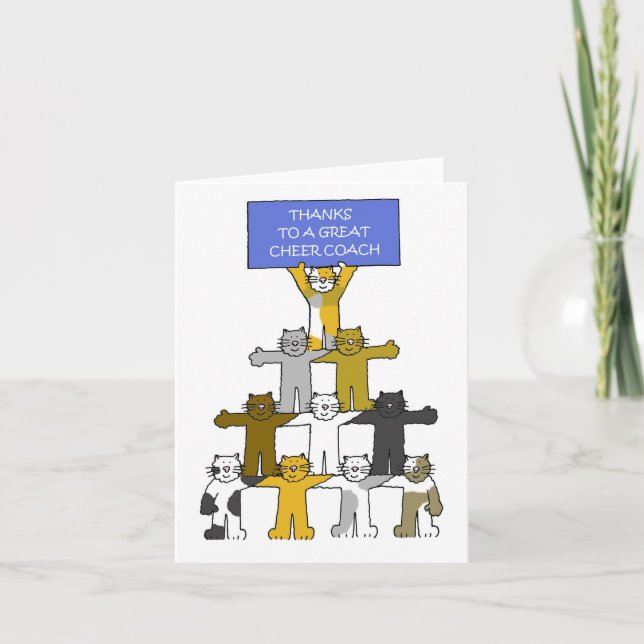 Cartão Obrigados para animar treinador (Frente)