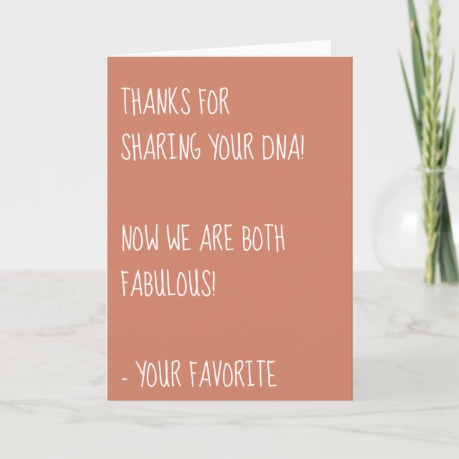Cartão Obrigados Para Compartilhar Seu DNA, Somos Ambos F (Frente)