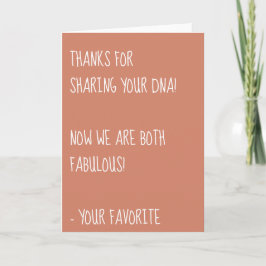 Cartão Obrigados Para Compartilhar Seu DNA, Somos Ambos F
