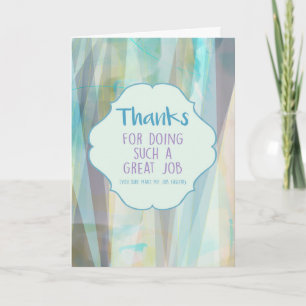Cartão Obrigados para fazer tal trabalho de Excelente