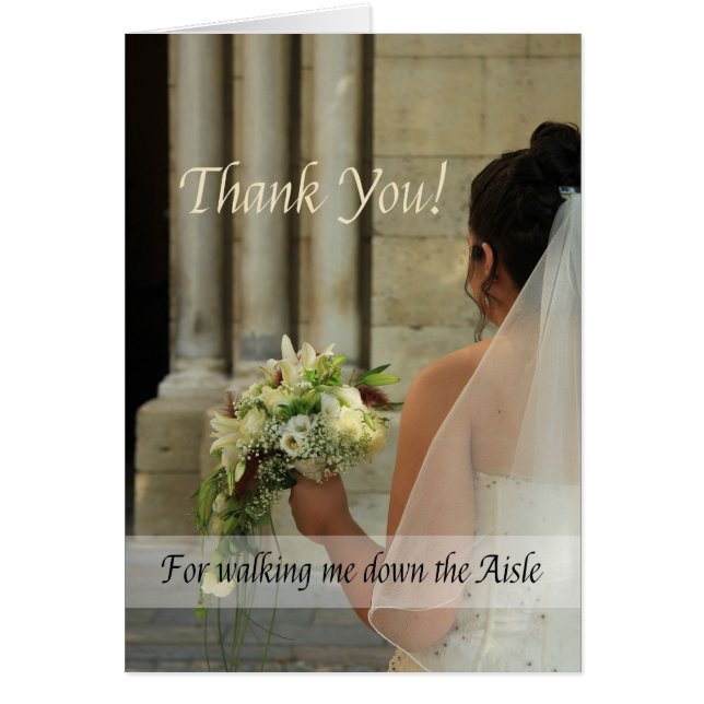 Cartão Obrigados para me descer Aisle (Frente)