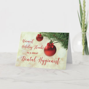 Cartão Obrigados para Ornamento de Árvore de Natal Higien