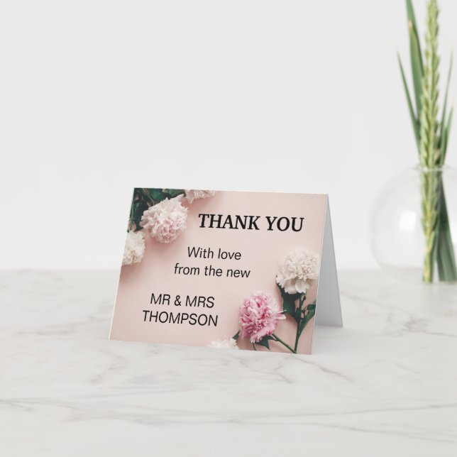 Cartão Obrigados por fazer parte do nosso casamento Obrig (Frente)