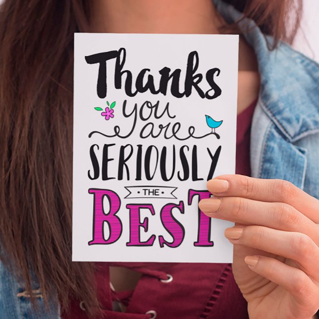 Cartão Obrigados que você é o melhor (Criador carregado)