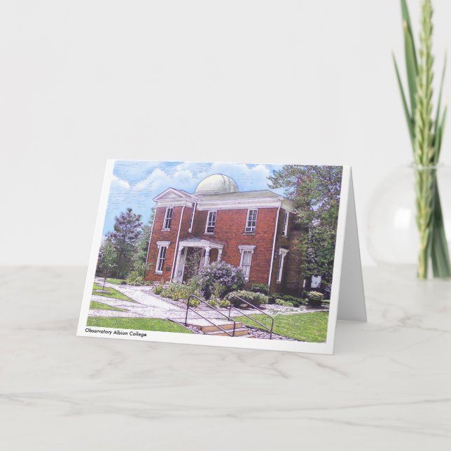Cartão Observatory Albion College, full color notecard (Frente)
