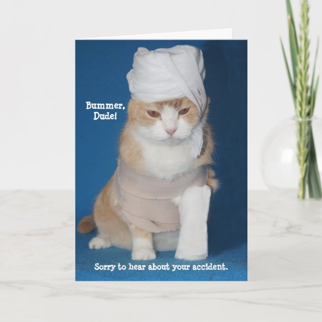 Cartão Obtenha Bem Acidente/Braço Quebrado (Frente)