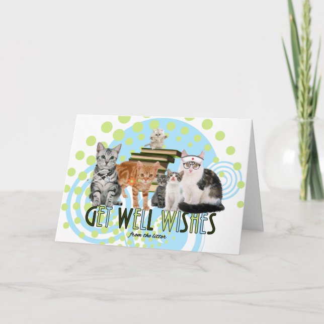 Cartão Obtenha bons resultados com os Gatos-Cute do Grupo (Frente)