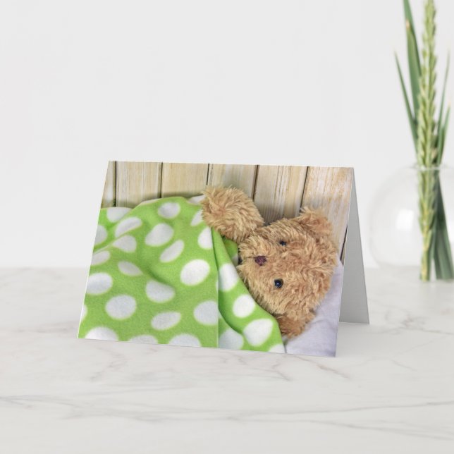 Cartão Obtenha logo o urso de ursinho bom (Frente)