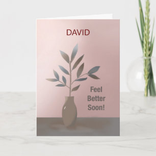 Cartão Obtenha um nome bem personalizável com Vase minima