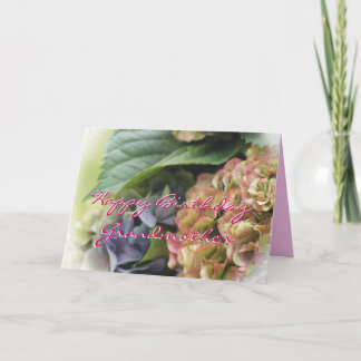 Cartão Ocasião do aniversário da avó dos Hydrangeas o