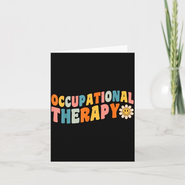 Cartão Occupational Therapy Groovy Occupational Therast O (Frente)