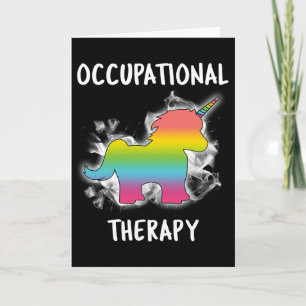 Cartão Occupational Therapy Unicorn OT Therapist