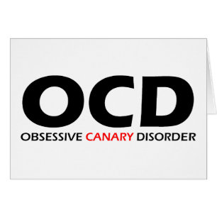 Cartão OCD - Desordem amarela obsessiva