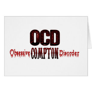 Cartão OCD- desordem obsessiva de Compton