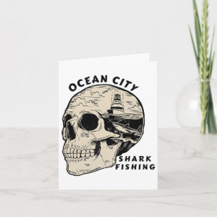 Cartão Ocean City Maryland Sal de Pesca de tubarão de pra