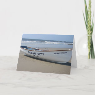 Cartão Ocean City, NJ * Summer Fun * Shore Boat